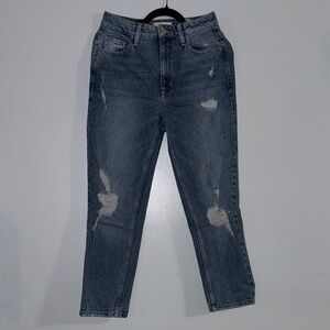 Guess  Mom Jeans Dark Blue Cropped.